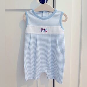 NWT - Kissy Kissy Sky Traffic Sleeveless Playsuit - 3-6m